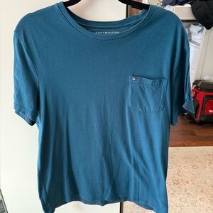 Tommy Hilfiger Men's Teal Short Sleeve Tee